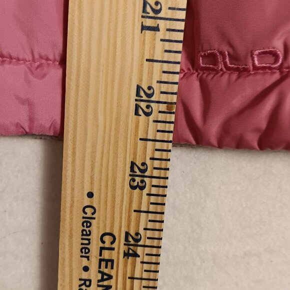 Pink Puffer Old Navy Zip Hooded Vest Sz M Fleece Lined - Picture 6 of 7